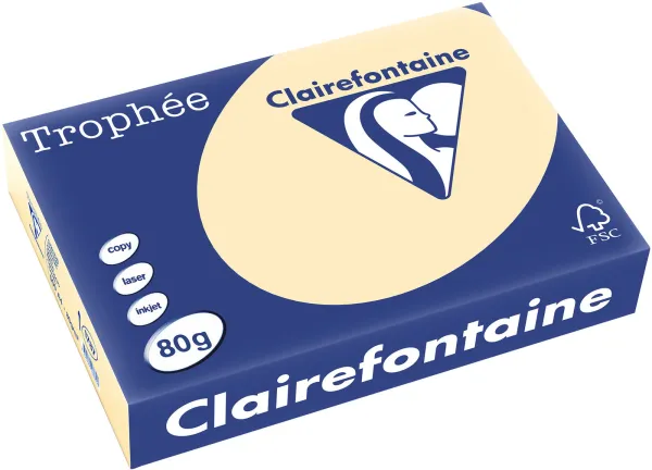 Q-connect Trophee kopipapir A4 80g pastellgul